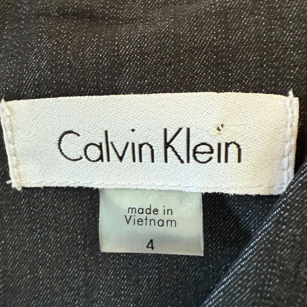 Calvin Klein Womens Black Sheath Dress Size 4 Stretch Blend Office Professional - Picture 3 of 9